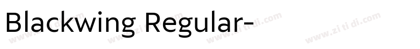 Blackwing Regular字体转换